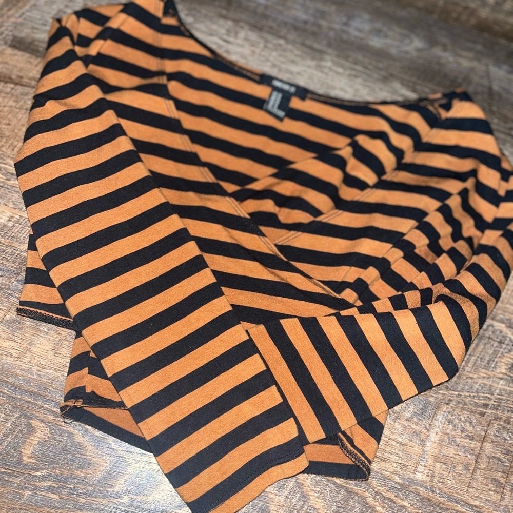 Orange and striped long sleeve